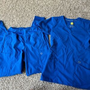 Royal Blue Wonder Wink Scrub Set